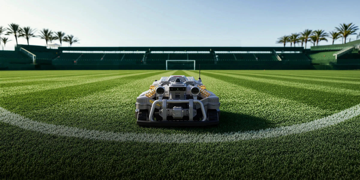 Maston sul terreno di gioco di uno stadio