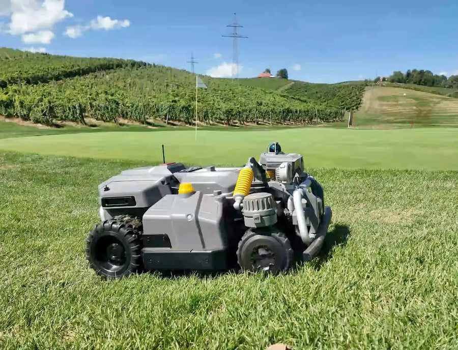 Maston su un green del Golf Zlati Grič con i vigneti sullo sfondo